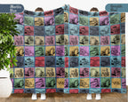 Construction Equipment Blanket, Kids Truck Throw, Bulldozer Crane Loader Cozy Blanket, Heavy Machinery Gift for Boys Girls
