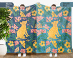 Floral Possum Blanket – Cozy Vintage Opossum Lover Throw Gift