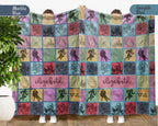Custom Name Football Throw Blanket, Retro Sports Fan Gift for Game Day Decor and Cozy Football Lover Spaces