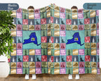 Retro New York Blanket, 4th of July Cozy Patriotic Throw, Vintage NY Lover Fleece, Empire State Inspired American Home Gift