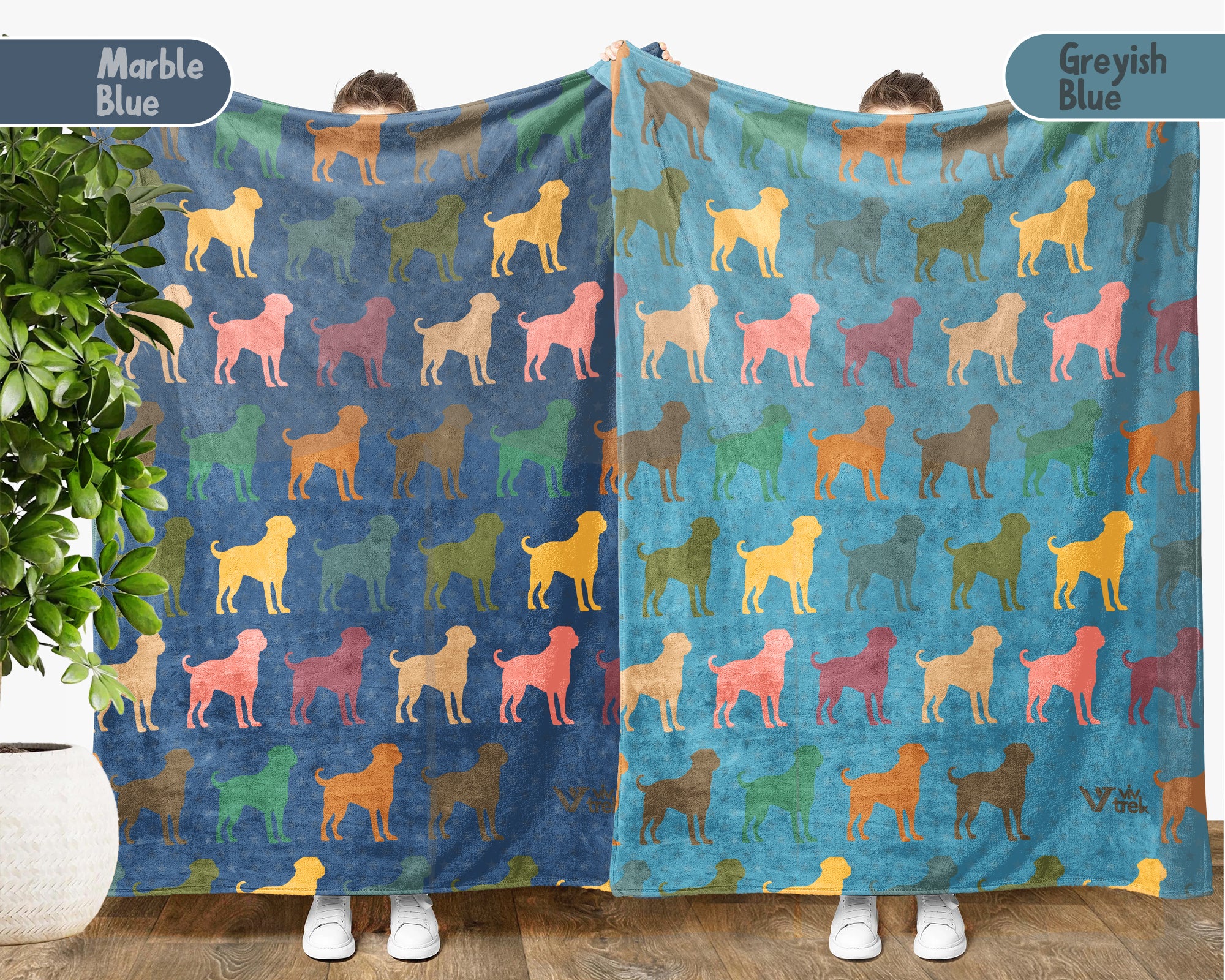 Retro Rottweiler Dog Blanket – Cozy Gift for Dog Lovers