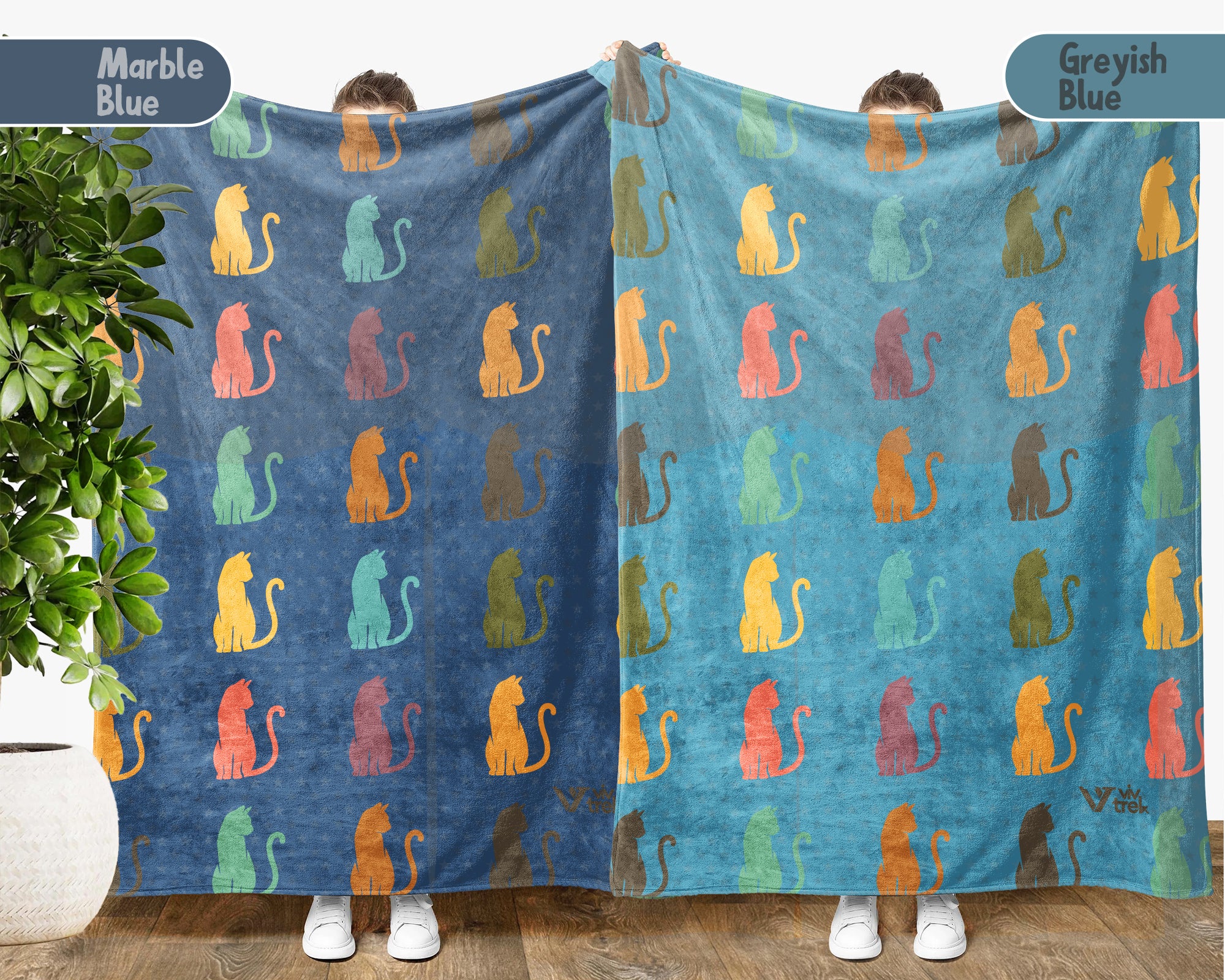 Retro Cat Lover Blanket Cute Kitty Throw Cozy Pet Gift Soft Cat Decor Unique Feline Home Accent for Animal Lovers