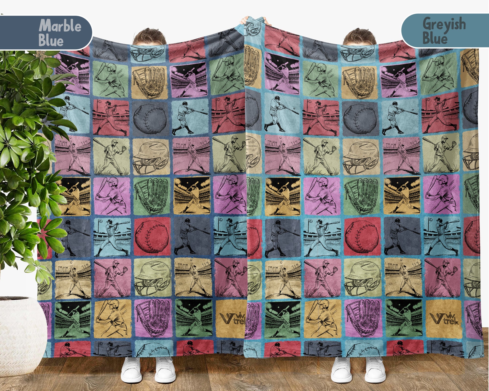 Baseball Blanket Throw – Cozy Sports Gift for Baseball Fans