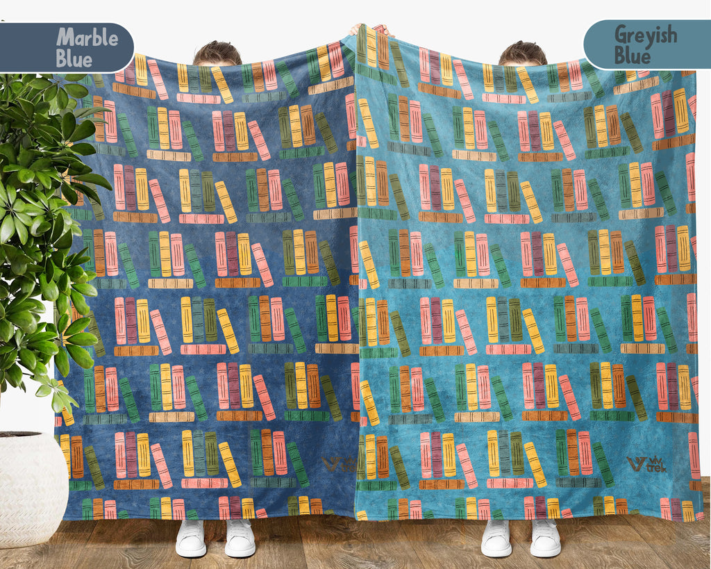 Retro Reading Lover Blanket Cozy Book Throw for Readers Soft Fleece Library Inspired Decor Unique Bookworm Gift
