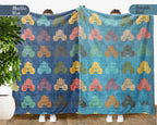 Kids Retro Monster Truck Blanket, Cozy Truck Lover Throw Gift