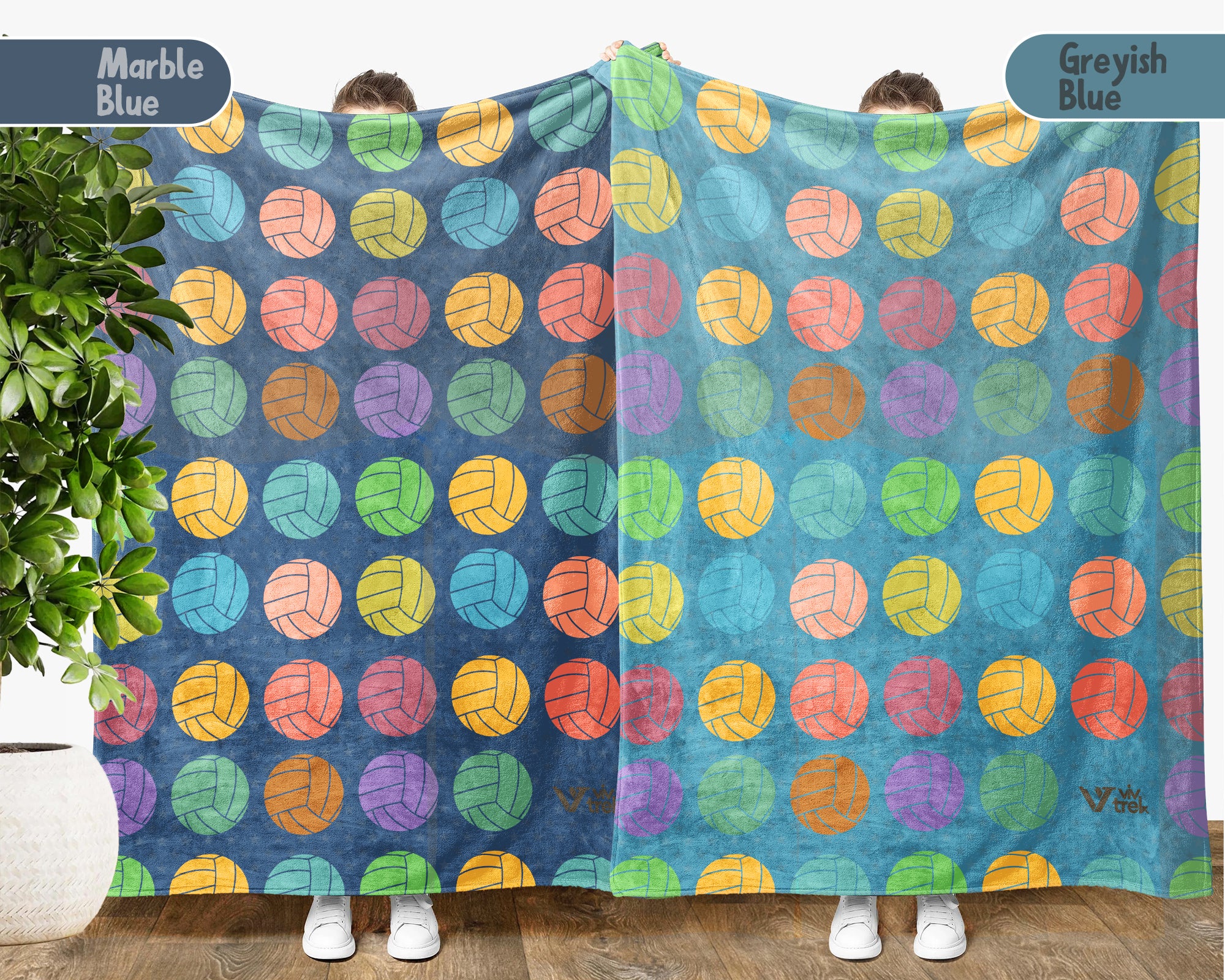 Retro Volleyball Blanket Gift for Sports Lovers, Cozy Athletic Throw, Fun Game Room Decor Accent for Bedroom and Living Spaces