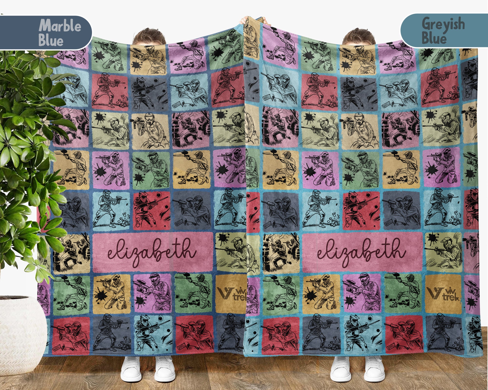 Personalized Paintball Blanket – Custom Name Throw for Paintball Fans