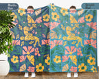 Floral Wrestling Blanket – Cozy Athlete Lover Throw