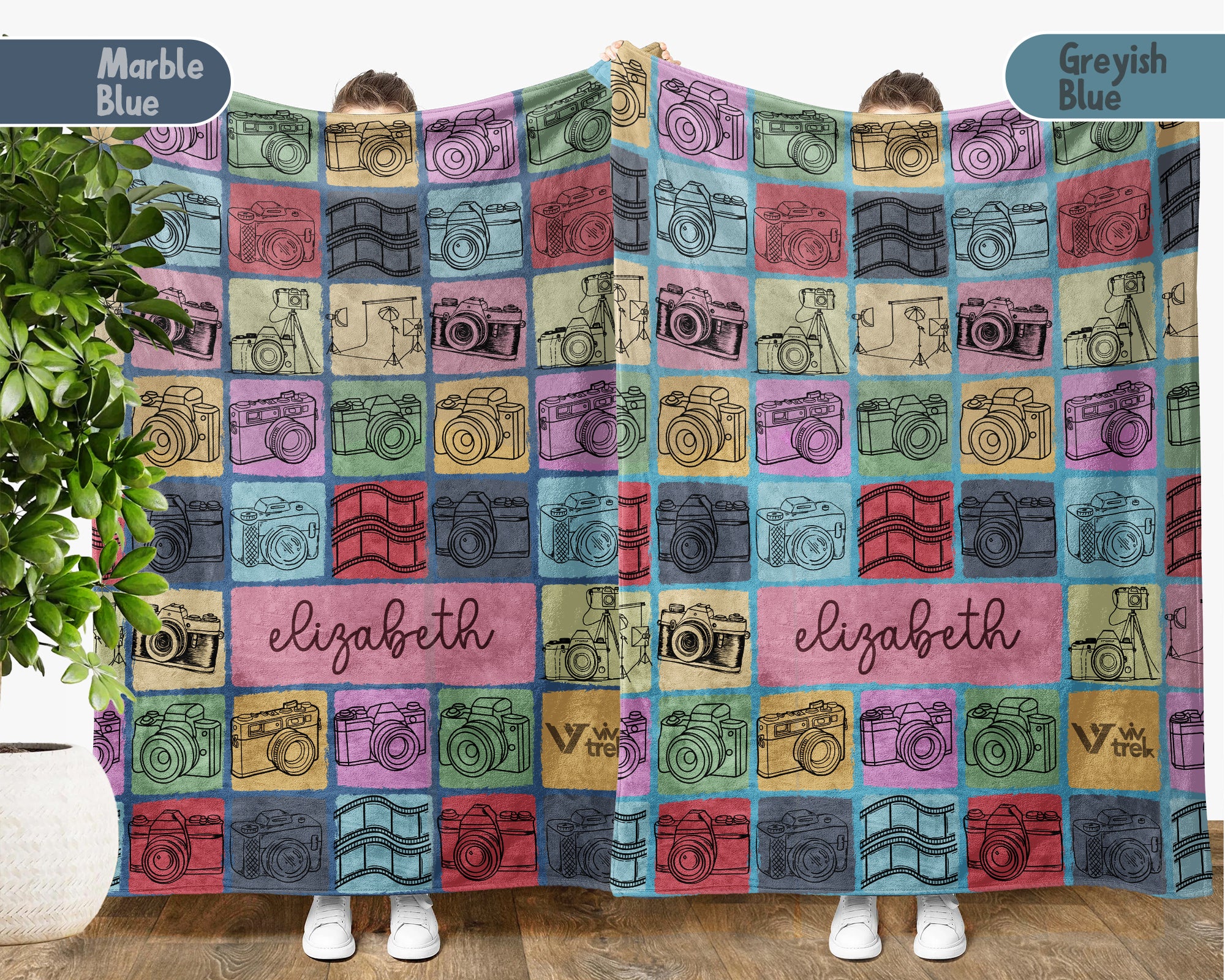 Personalized Photography Blanket Cozy Custom Name Throw Soft Camera Lover Decor Unique Photographer Gift for Home