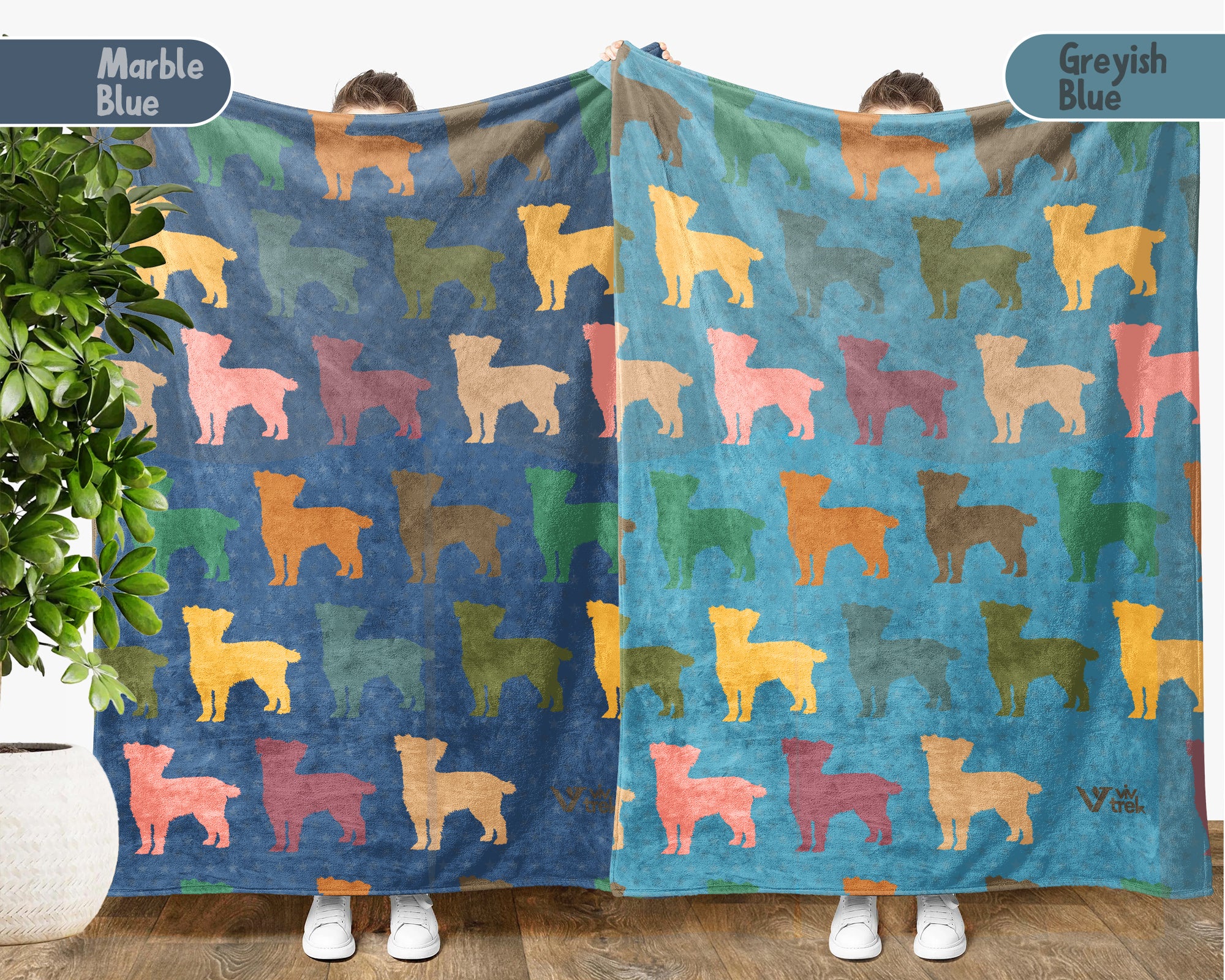 Retro Maltese Dog Blanket for Puppy Fans, Cozy Pet Throw Gift with Cute Canine Inspired Home Decor Style