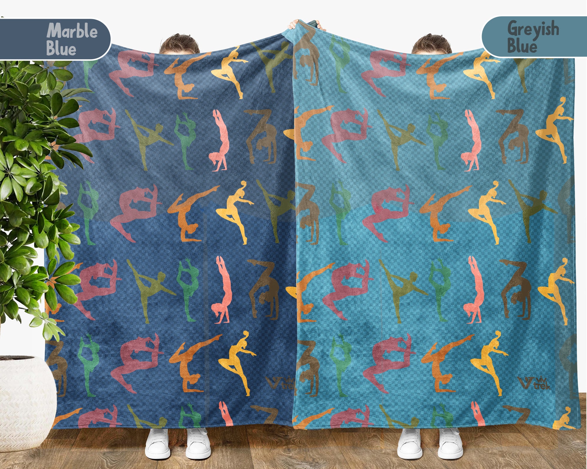 Retro Gymnastics Lover Blanket Cozy Sports Throw for Athletes Soft Artistic Decor Unique Gymnast Gift for Home