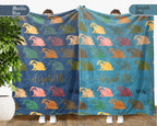 Custom Name Honey Badger Blanket – Personalized Cozy Throw for Nature Fans