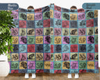 Retro Squirrel Lover Blanket Cozy Woodland Animal Throw Gift