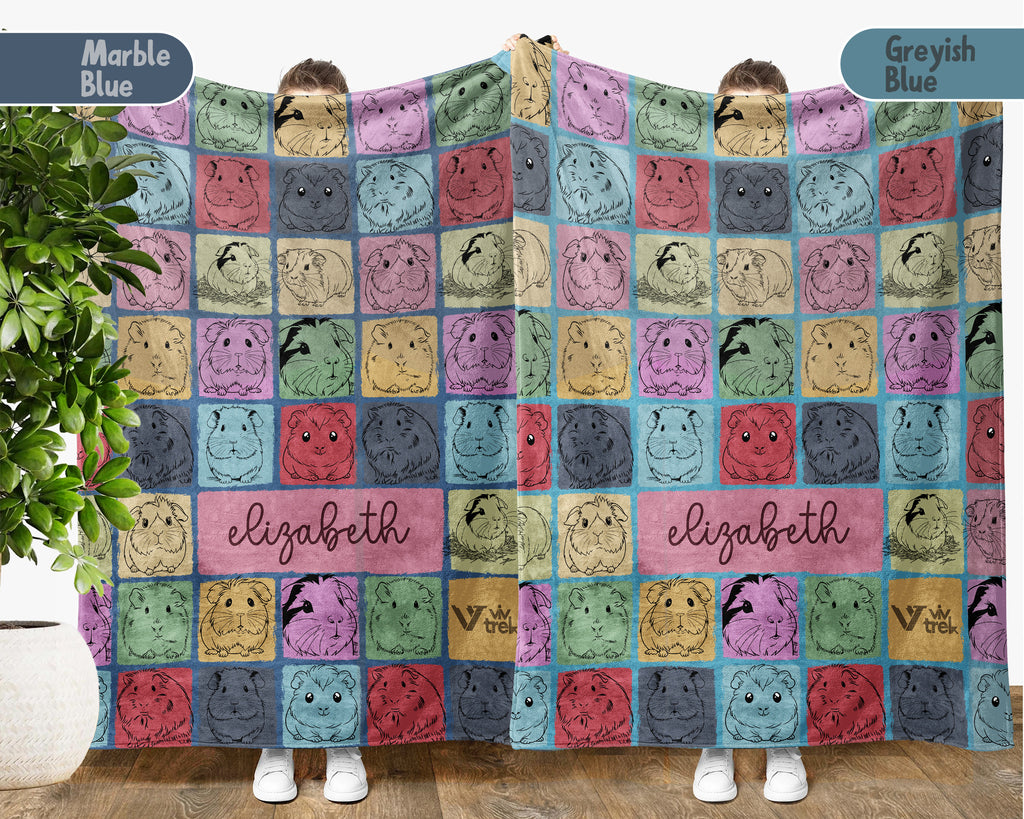 Custom Guinea Pig Blanket Personalized Name Pet Lover Cozy Throw Gift