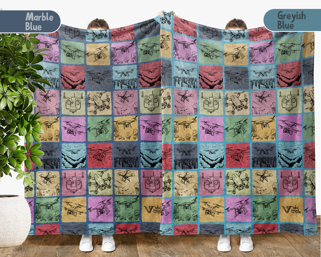 Drone Racing Blanket – Cozy FPV Drone Throw for Aerial Enthusiasts