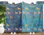Custom Dobermann Dog Blanket – Personalized Name Throw for Pet Lovers & Fans
