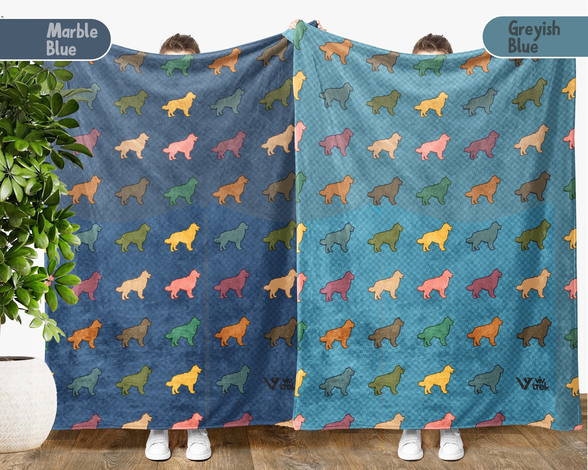 Retro Australian Shepherd Blanket for Pet Lovers, Cozy Blue Red Merle Dog Throw with Rustic Breed Decor Style