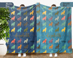 Custom Name Golden Retriever Blanket – Personalized Cozy Dog Lover Throw