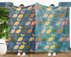 Cozy Pelican Throw Blanket – Vintage Coastal Wildlife Gift for Bird Lovers