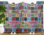 Personalized Name Classic Car Blanket, Retro Automotive Throw, Cozy Mechanic Gift Decor for Garage and Home Spaces