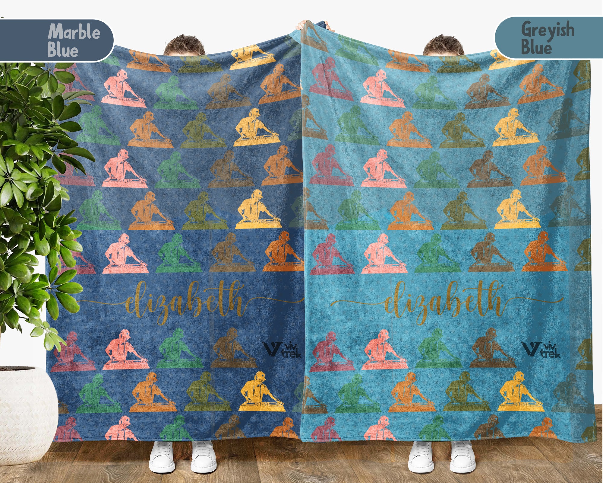 Personalized DJ Throw – Cozy Custom Name Music Blanket