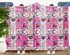 Breast Cancer Awareness Blanket for October, Cozy Pink Ribbon Throw for Patients, Battle Blanket For Caregivers & Family, Meaningful Support Gift