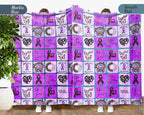 Alzheimer’s Awareness Battle Blanket for June, Cozy Distressed Throw for Patients, Caregivers & Family, Meaningful Support Gift