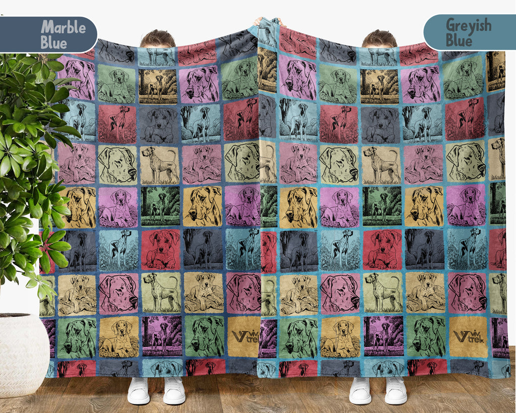 Retro Great Dane Blanket – Cozy Dog Lover Throw Gift