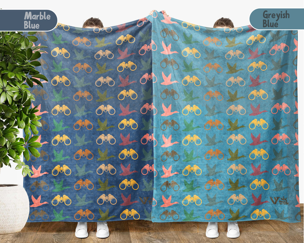 Retro Birdwatcher Blanket for Bird Lovers and Nature Enthusiasts