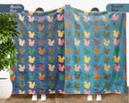 Funny Squirrel Lover Blanket Retro Woodland Cozy Nature Throw Gift