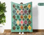 Custom Soccer Blanket, Retro Personalized Name Soccer Throw for Boys and Girls, Unique Soccer Lover Gift, Cozy Sports Blanket