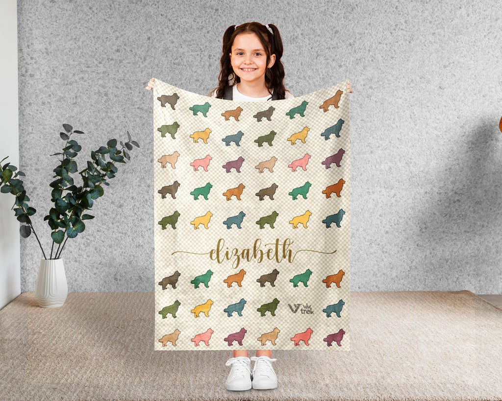 Personalized Australian Shepherd Throw Blanket | Custom Name Blue Red Merle Dog Gift | Cozy Aussie Breed Home Accent Decor
