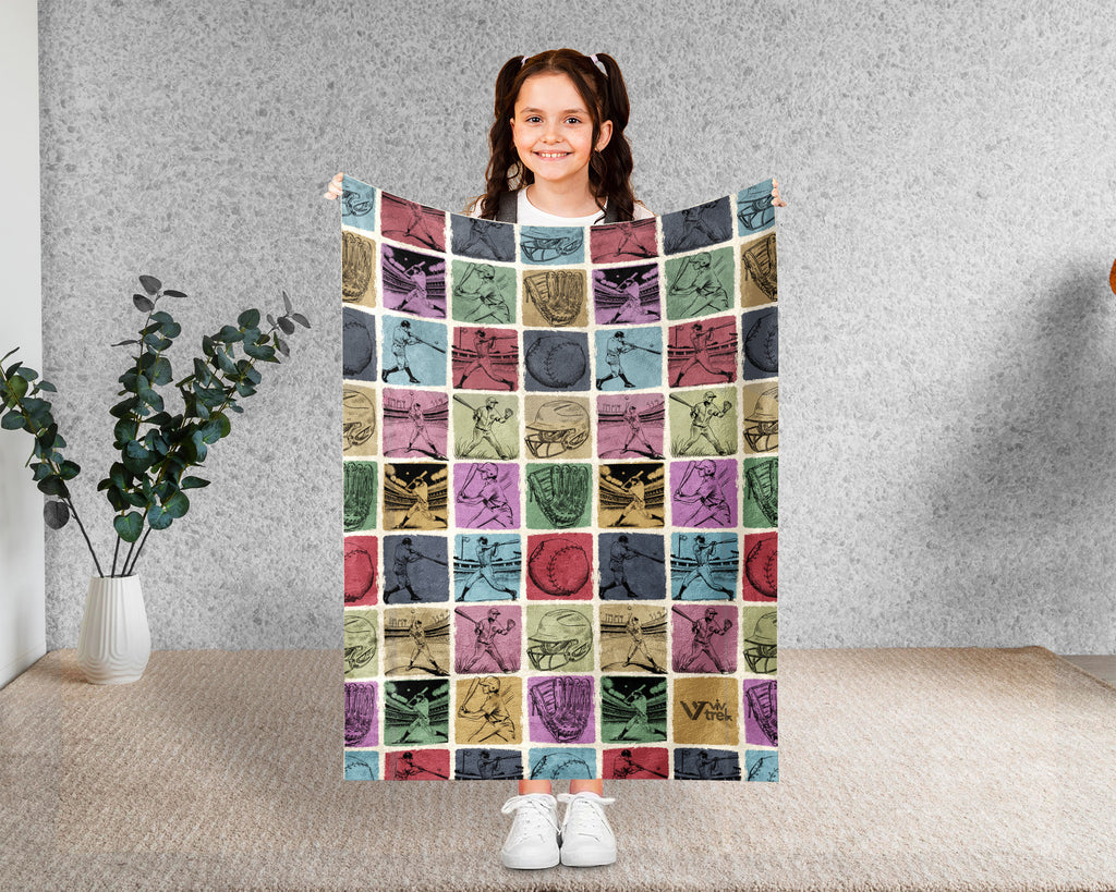 Baseball Blanket Throw – Cozy Sports Gift for Baseball Fans