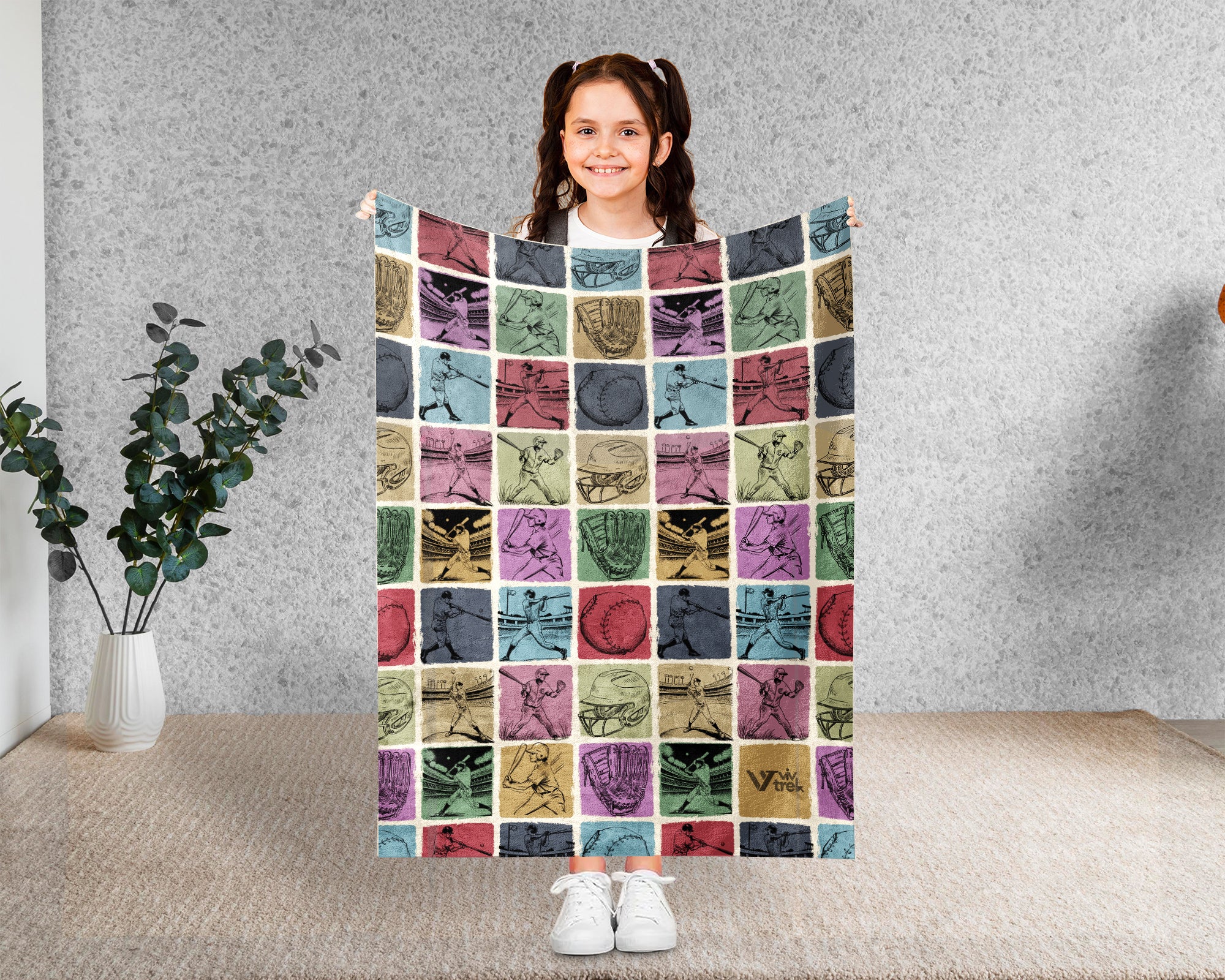 Baseball Blanket Throw – Cozy Sports Gift for Baseball Fans