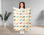 Retro Pitbull Blanket Gift for Dog Lovers, Cozy Canine Throw, Pet Inspired Decor Accent for Bedroom and Living Spaces