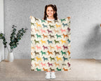 Retro Bull Terrier Blanket – Cozy Dog Lover Throw for Home