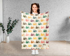 Retro Camping Throw Cozy Adventure Blanket Soft Nature Travel Decor Unique Campfire Gift for Outdoor Lovers