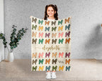 Personalized Old English Sheepdog Blanket | Custom Dog Name Throw | Shaggy Breed Gift for Pet Lovers Home Decor Accent