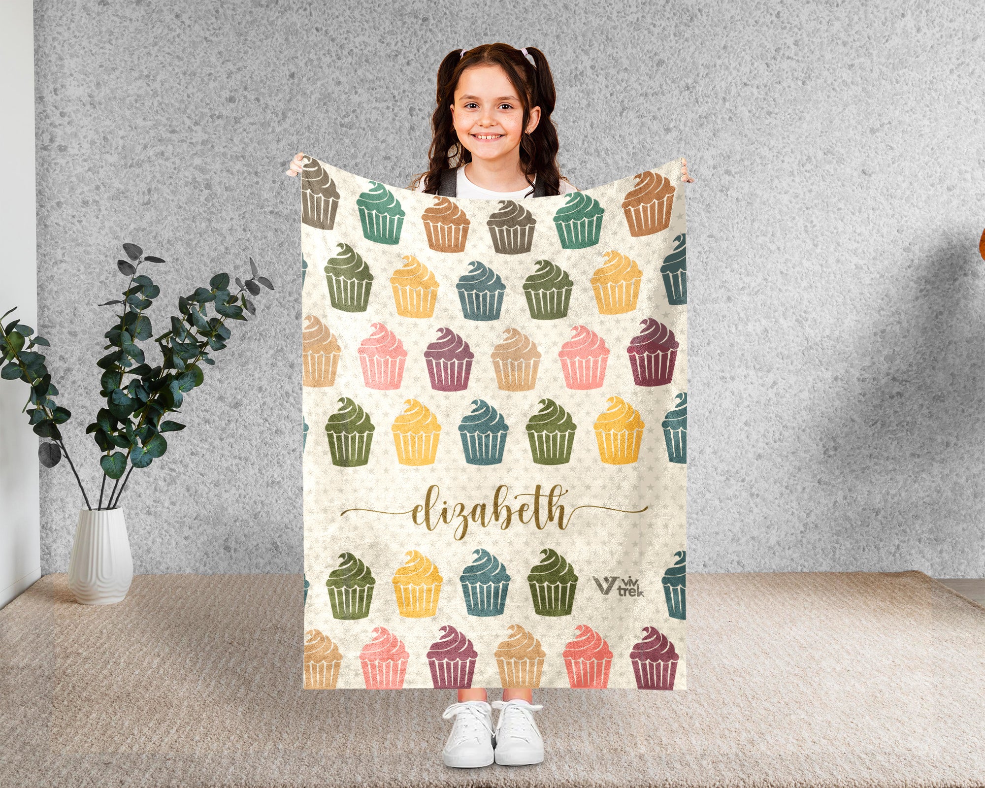 Personalized Baking Lover Blanket Retro Kitchen Throw Cozy Custom Name Gift Soft Cake Bread Maker Decor for Home