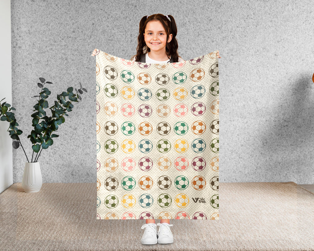 Vintage Soccer Blanket – Cozy Sports Throw for Soccer Lovers