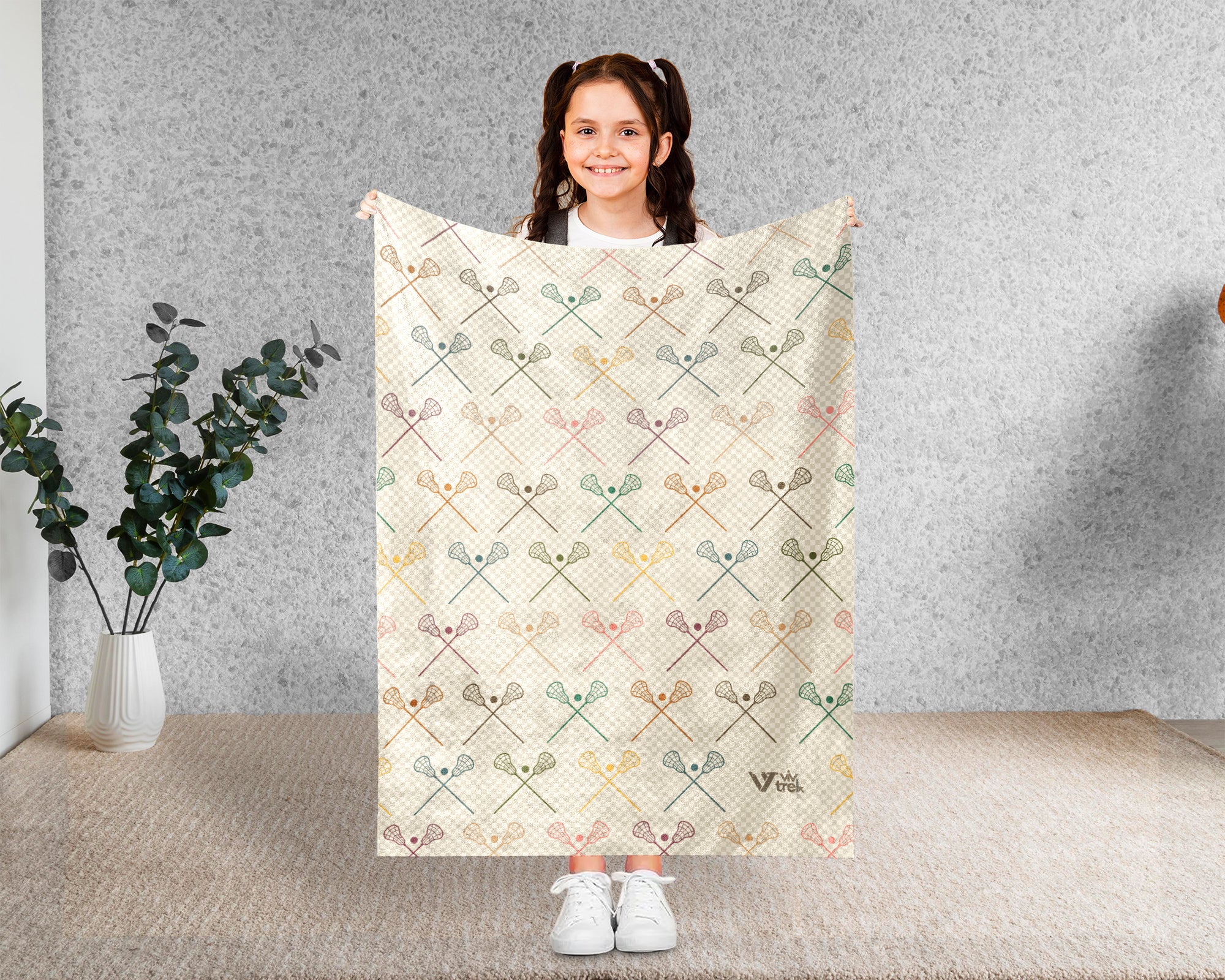 Retro Lacrosse Blanket – Cozy Sports Throw for Players