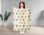 Custom Name Archery Blanket, Personalized Sports Throw, Cozy Archer Gift, Rustic Athletic Home Decor Blanket