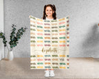 Personalized Fire Truck Throw – Custom Name Cozy Kids Firefighter Blanket