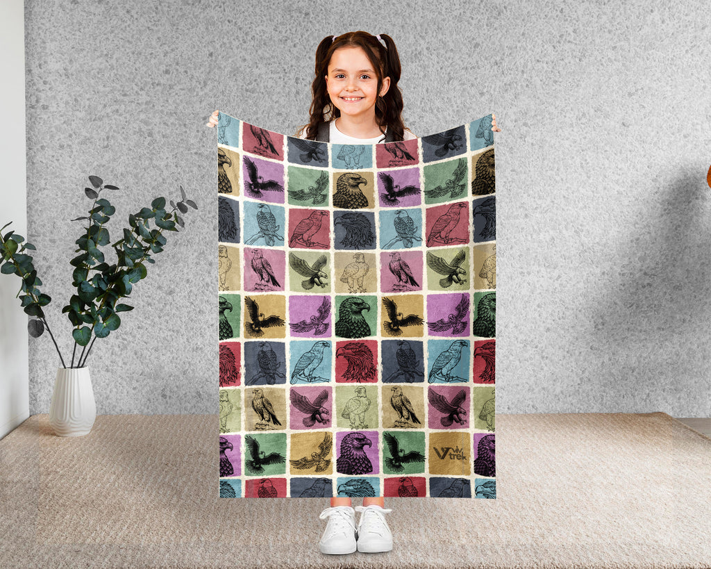 Vintage Eagle Blanket – Cozy Retro Bird Lover Throw Gift