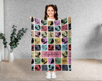 Personalized Kite Surfing Blanket Custom Name Throw Cozy Water Sport Decor Unique Kiteboarding Gift Beach Home Accent