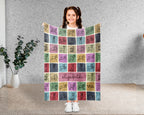 Custom Basenji Dog Blanket Personalized Name Pet Lover Throw Retro African Barkless Dog Gift Cozy Bedding Unique Home Decor