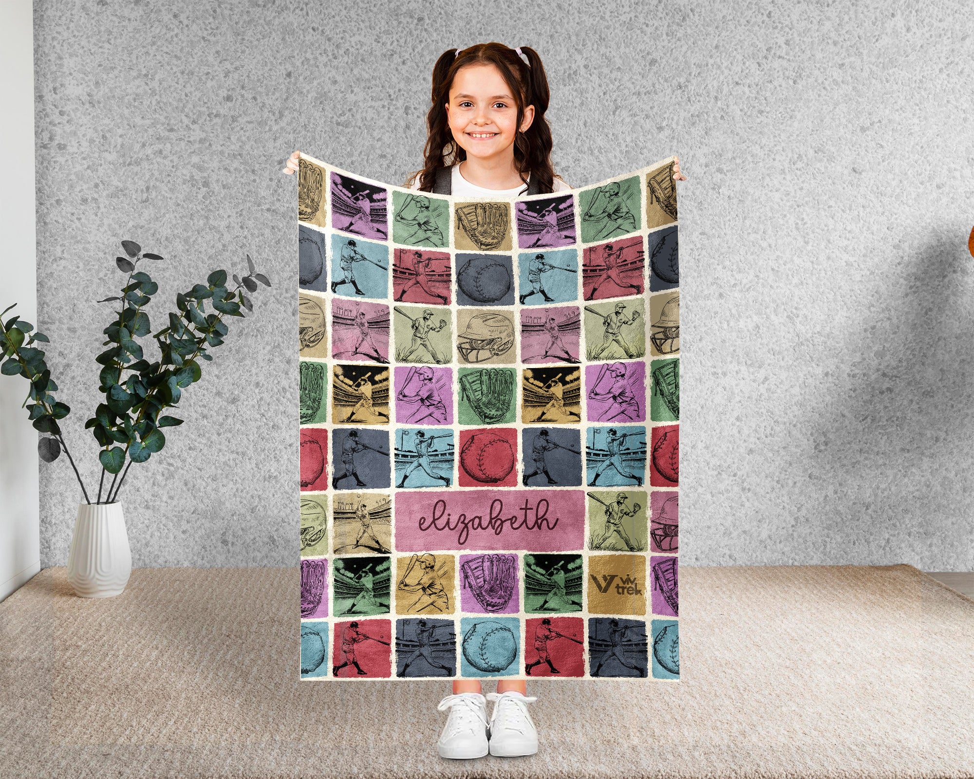 Custom Baseball Blanket – Personalized Throw for Baseball Fans & Lovers