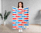 Retro Chicago City Map Blanket Throw, Cozy Windy City Decor, Skyline Design, Illinois Pride Gift, Urban Sofa Throw Blanket