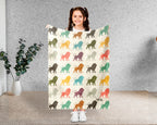 Retro Lion Blanket Gift for Animal Lovers, Cozy Wildlife Throw, Jungle Inspired Decor Accent for Bedroom and Living Spaces