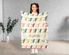 Custom Handball Blanket Personalized Name Sport Throw Cozy Athlete Gift Team Spirit Decor Unique Fan Home Accent